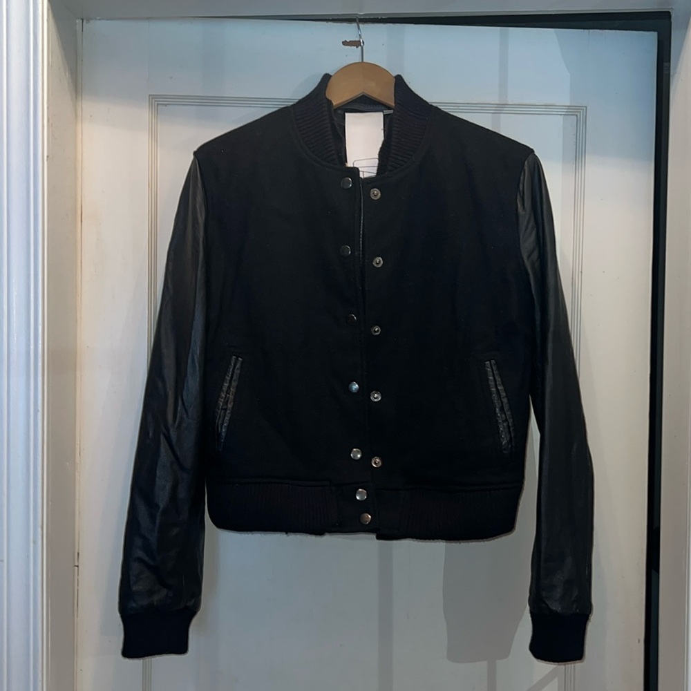 OAK NYC Double Front Varsity Jacket